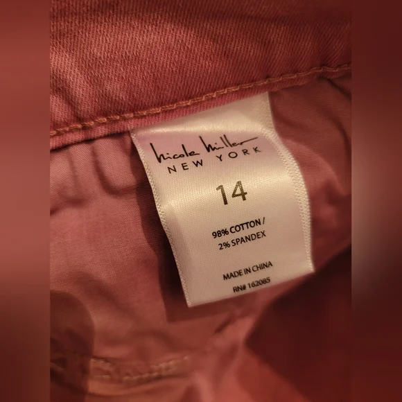 Nicole Miller Pink High Rise Women Jeans - Picture 3 of 6